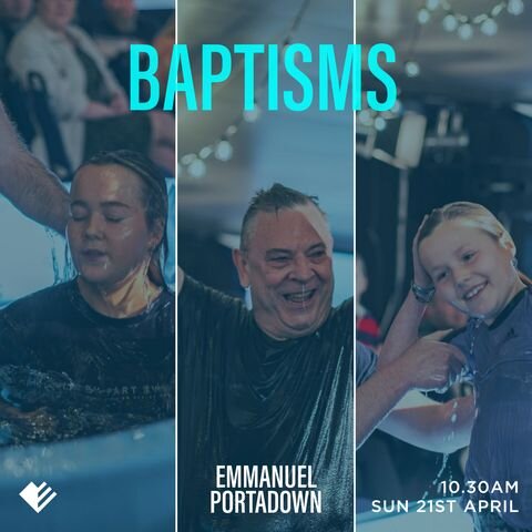 If you love the Lord and are considering being baptised, have a chat with one of the Lead Team, as we will be having a Baptism service on Sunday 21st April at 10.30am. We would love to walk alongside you as you publicly declare your faith in Jesus.