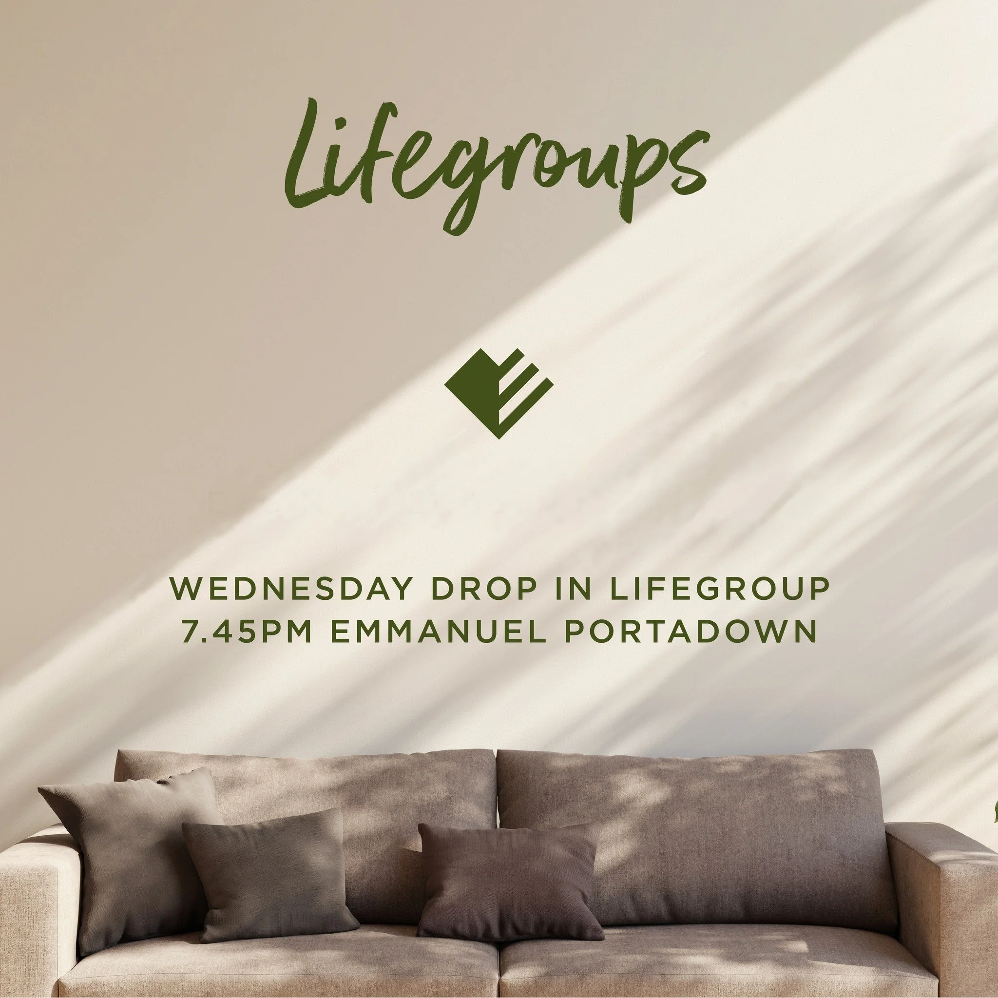 It's a Lifegroup week and if you are interested in joining a Lifegroup, we would love for you to drop in on Wednesday at 7:45pm in Emmanuel Portadown as we explore our 'Confident in Christ' series together.