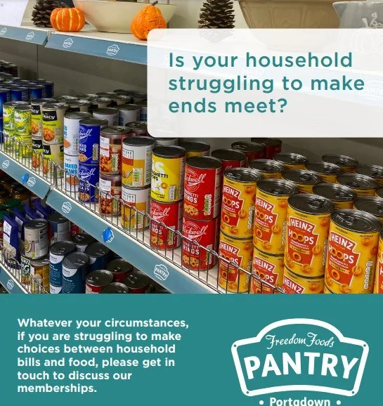 If you have recently found yourself in need of some financial support, Freedom Foods Pantry in Emmanuel Portadown may be able to help. For a small subscription, you can access fresh fruit/vegetables, tinned, frozen, cleaning and hygiene products. 

I
