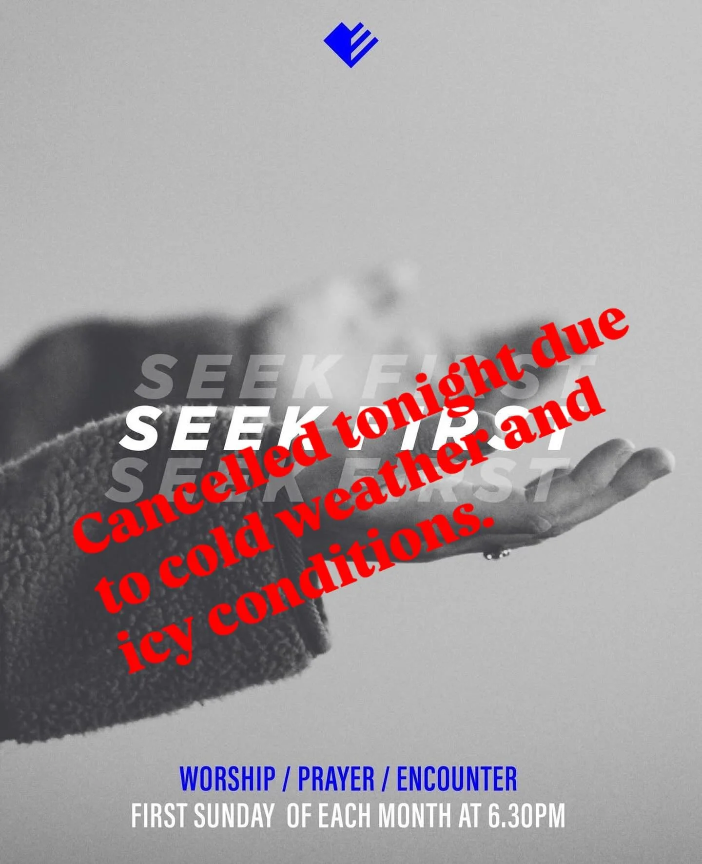 Seek first is cancelled tonight due to the icy conditions. Back next month.