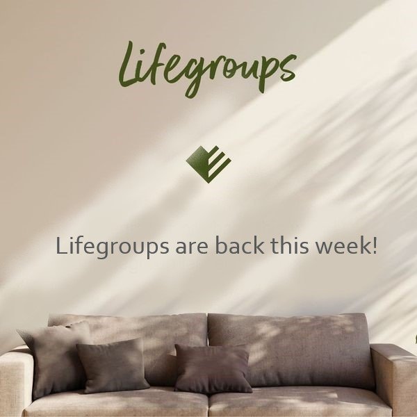It's Lifegroup week! Your leader will be in touch.

We would love to have you join us at our drop in Lifegroup on Wednesday evening at 7.45pm if you would like to see what they are all about.