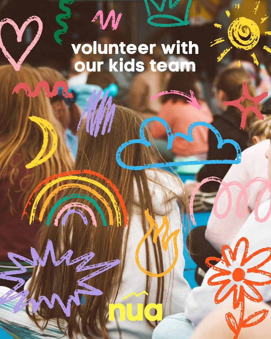 Our Nua festival is fast approaching and we have over 200 nursery-P6 kids coming along!

We'd love you to consider being part of the incredible team that gets to teach our youngest guests about Jesus' love and purpose for their lives. 

🎉 Sign up to