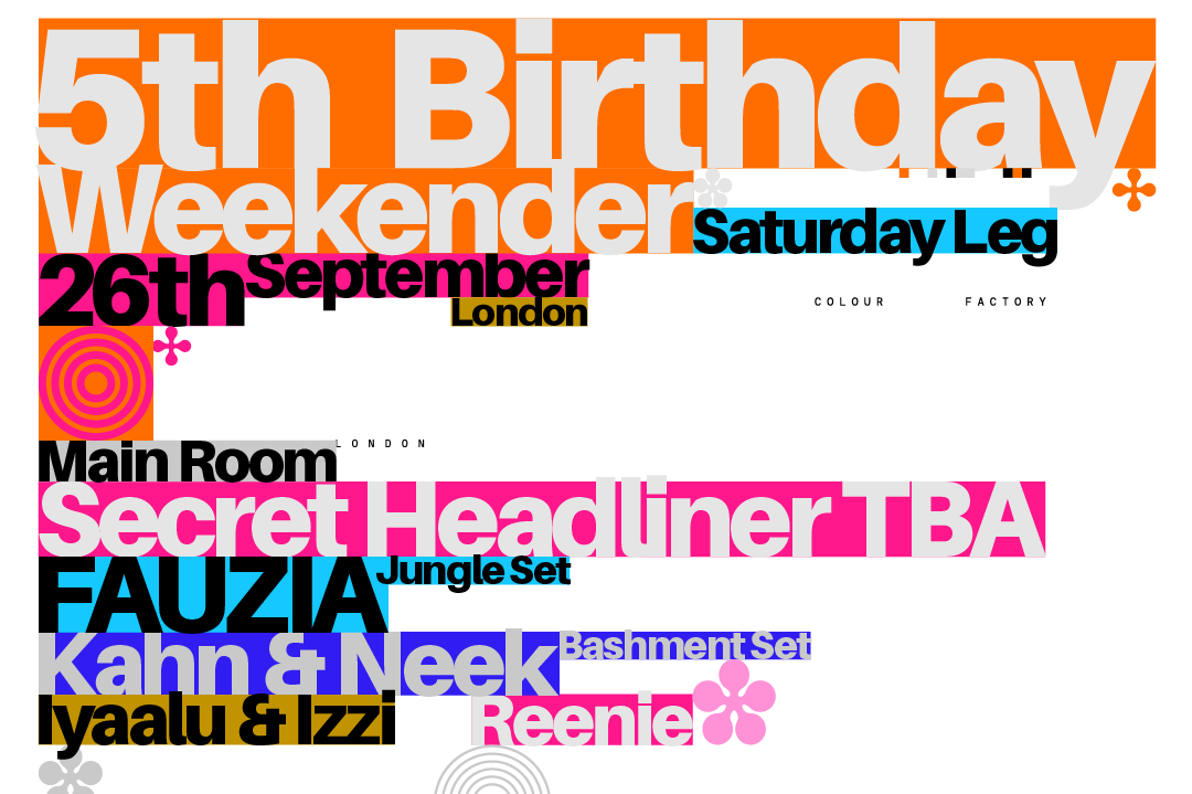 Colour Factory 5th Birthday