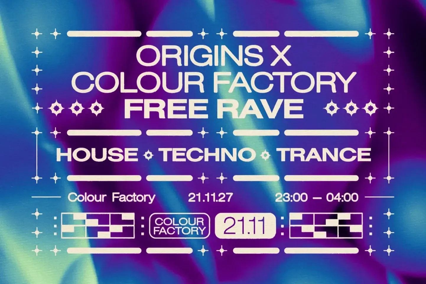 Origins x CF: Free Rave: House Techno Trance
