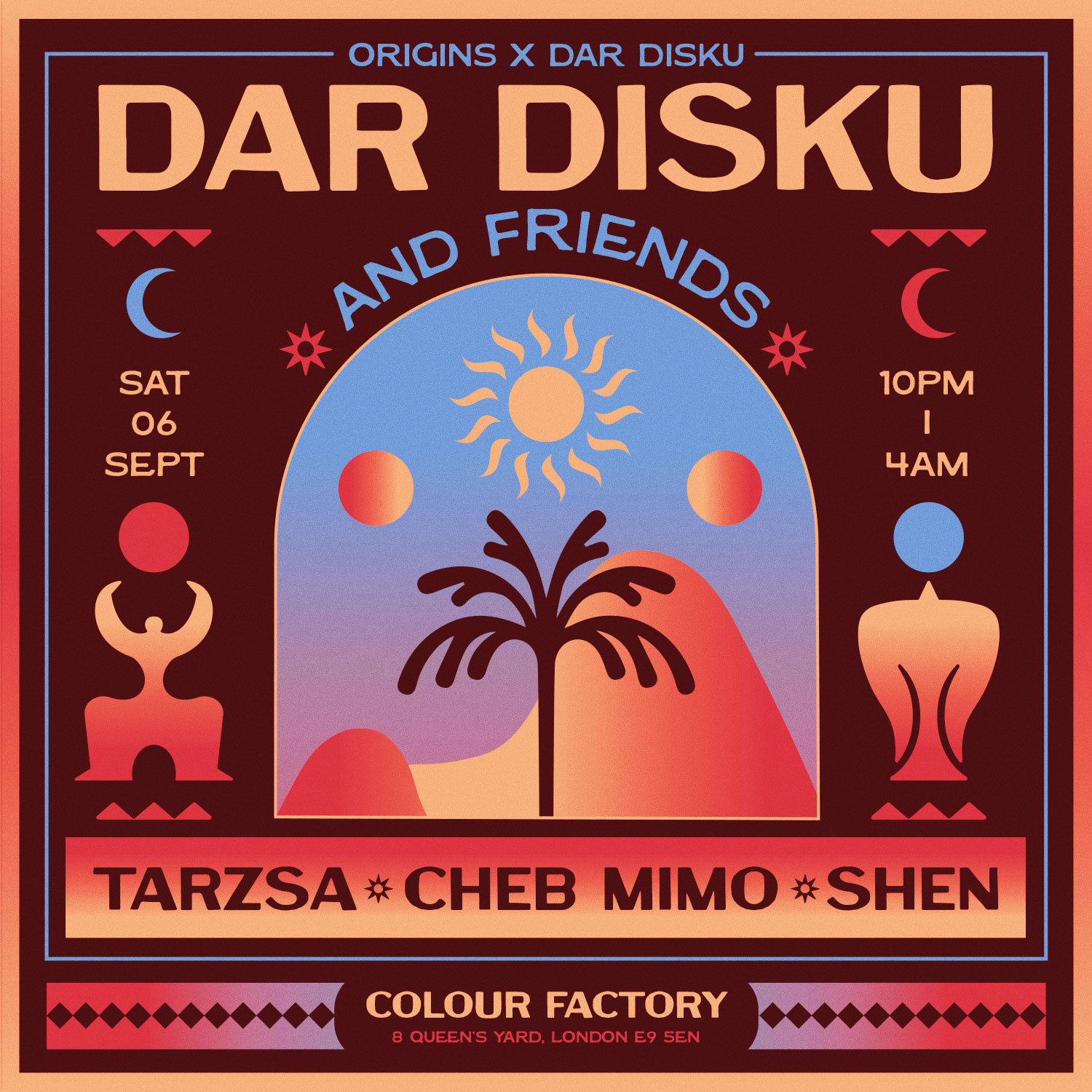 Origins: DAR DISKU, Tarzsa, Cheb Mimo & Shen — Colour Factory