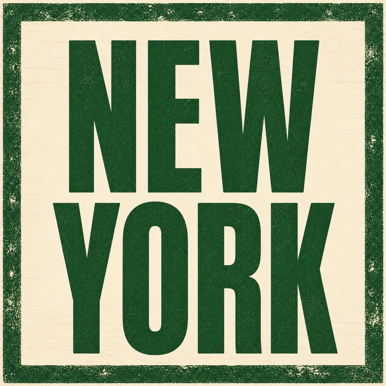 Travel itinerary for New York from May 29th to June 1st, with a beige background and topographical lines.