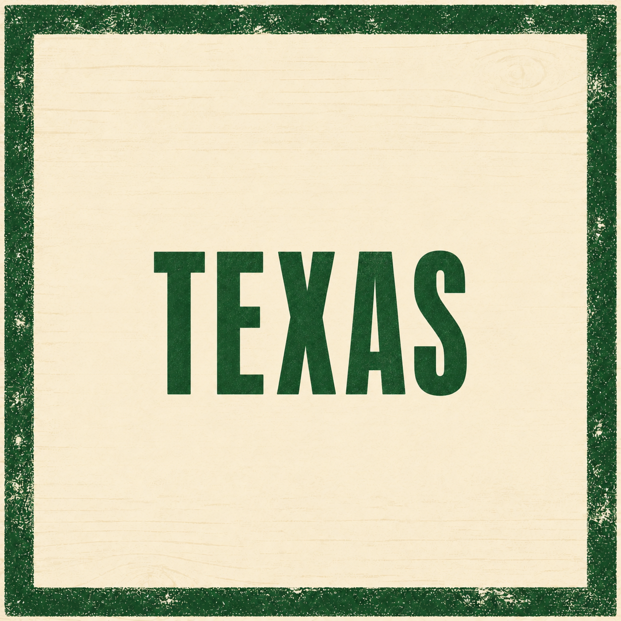 Text on a beige background with a topographical map pattern. The text reads: "TEXAS, April 2nd - 5th, 2026" in dark green font, inside a dark green rectangular border.