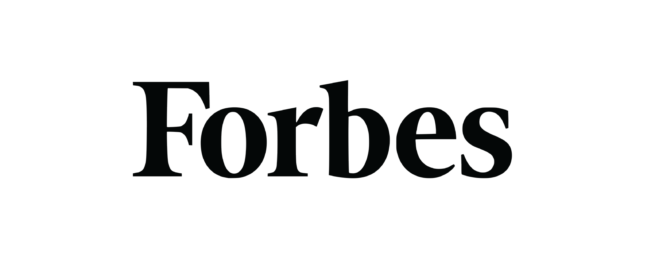 The word 'Forbes' in black font on a transparent background.