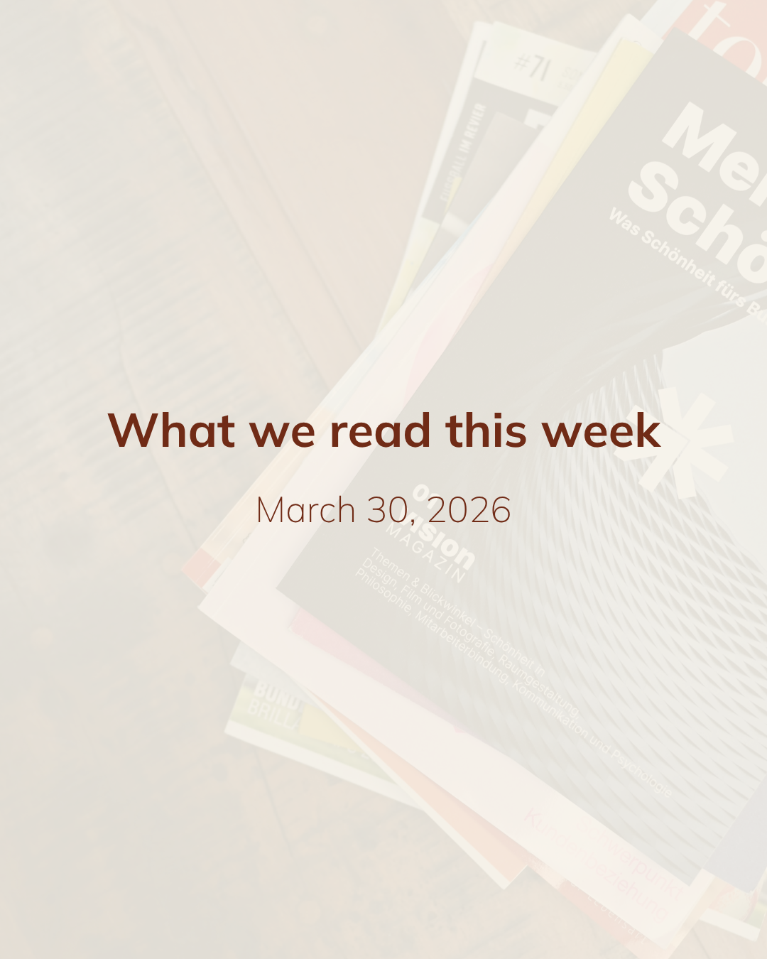 What we read this week: March 30
