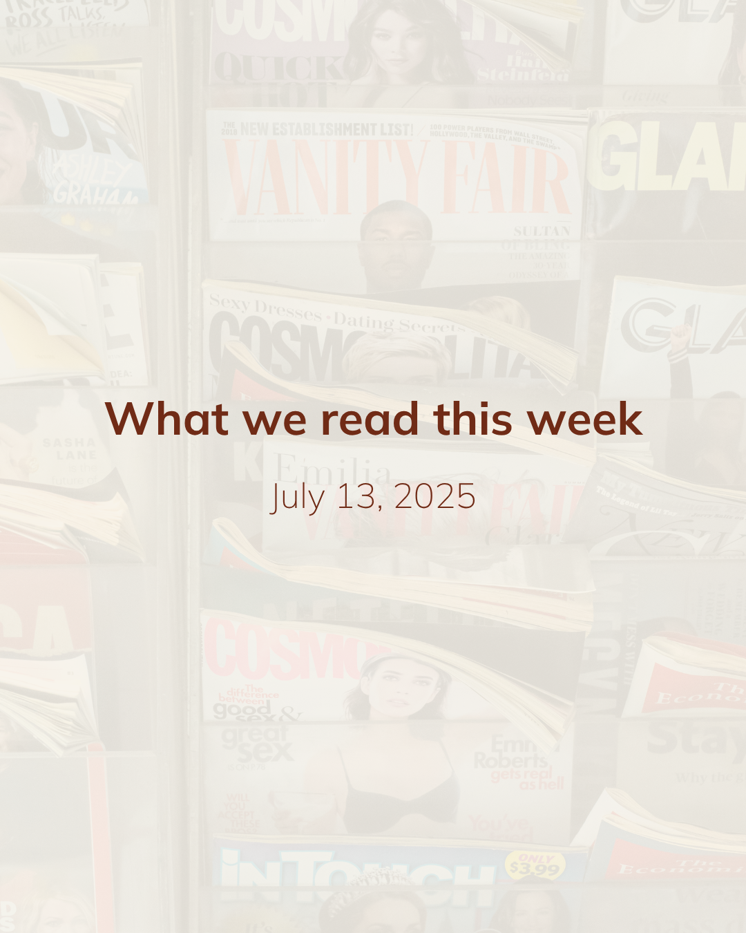 What we read this week: July 13