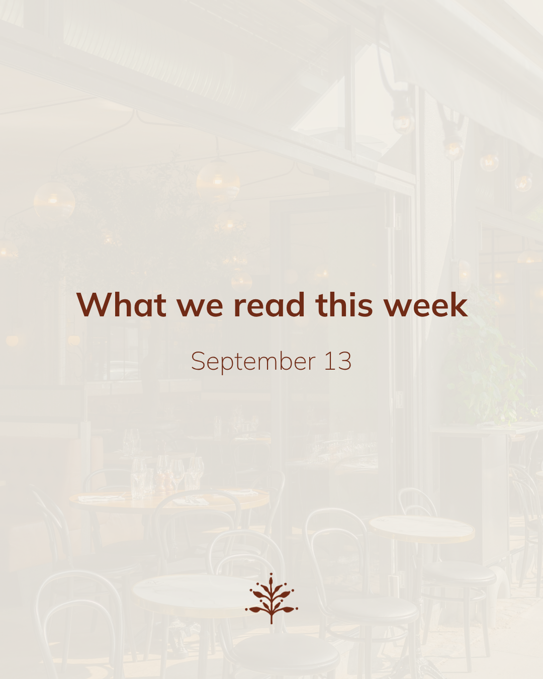 What we read this week: September 13