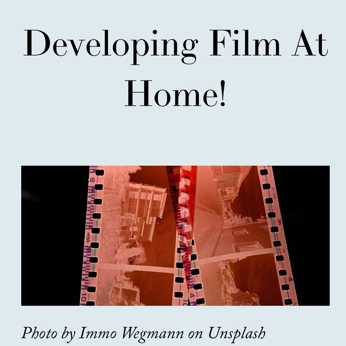 We have a new article up on the website! Link in our bio on how to set up your space to develop film! Let us know what you think down below 🤩