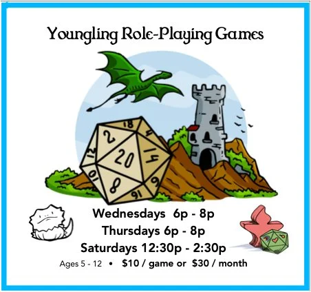 RPG Youngling Adventures (Ages 5 - 12) Wednesday/Thursday/Saturday