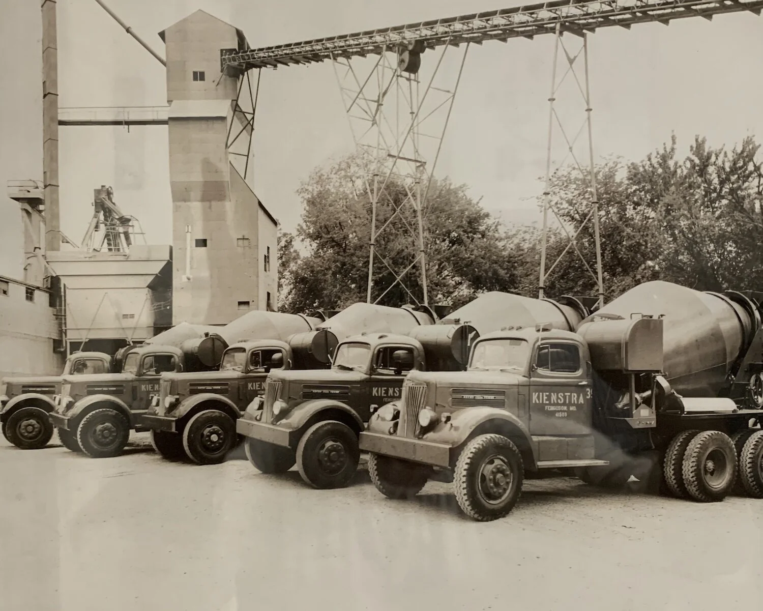 Kienstra ready-mix concrete trucks from the company's early years