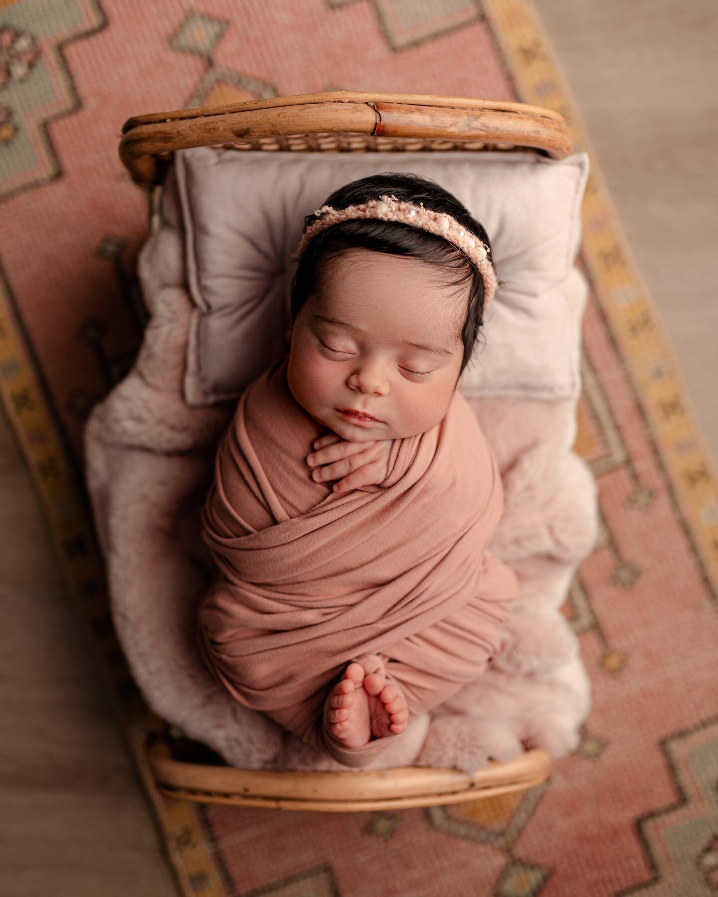 Absolutely smitten over this gorgeous girl in pink 💕 Isn&rsquo;t she the prettiest little lady?! And y&rsquo;all already know a tiny baby in a tiny bed is my forever favorite! 

Currently booking Newborn Portrait Sessions for Due Dates through July!