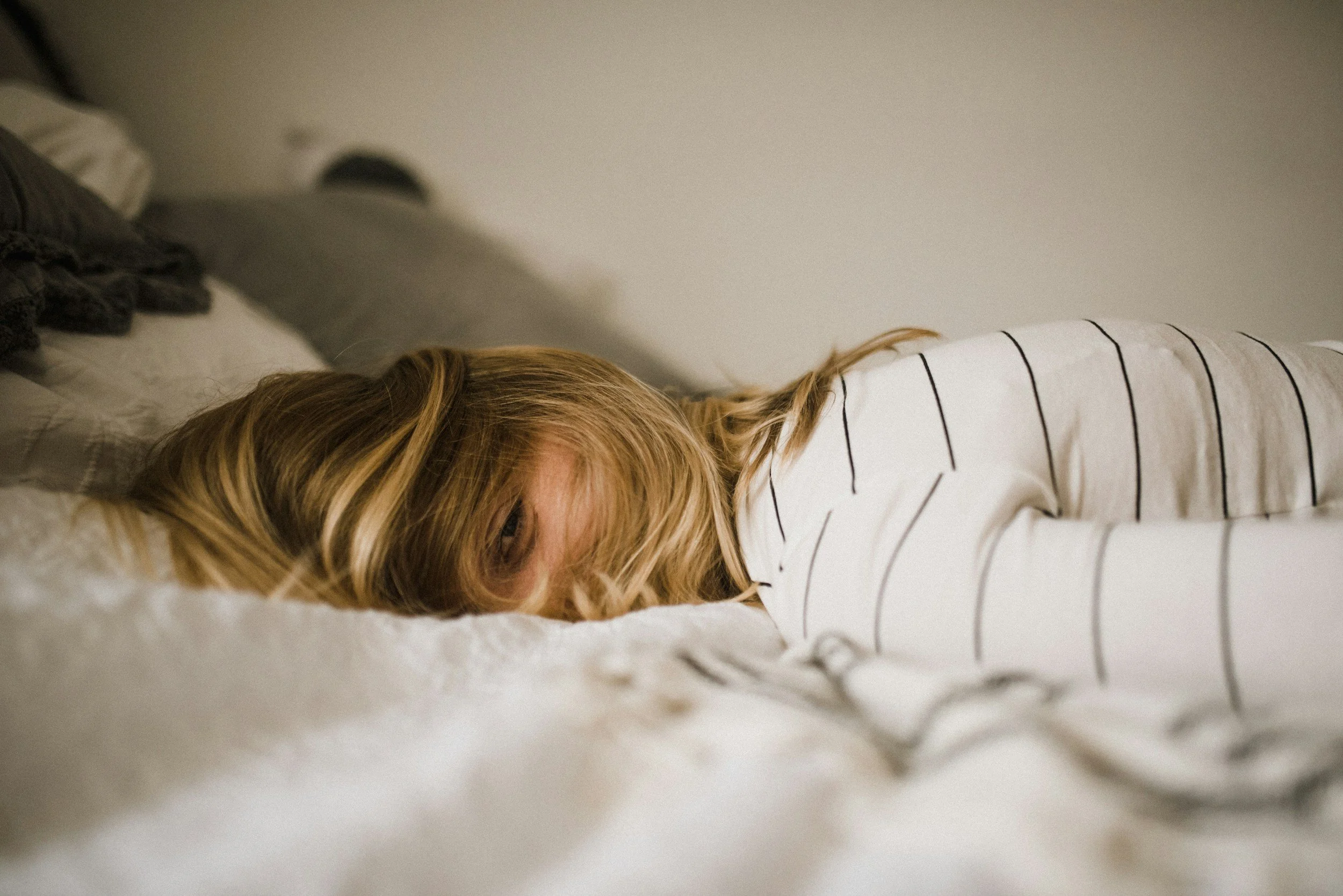 Woman who can't get out of bed because she is burned out