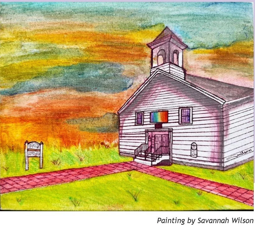 Watercolor painting of the church