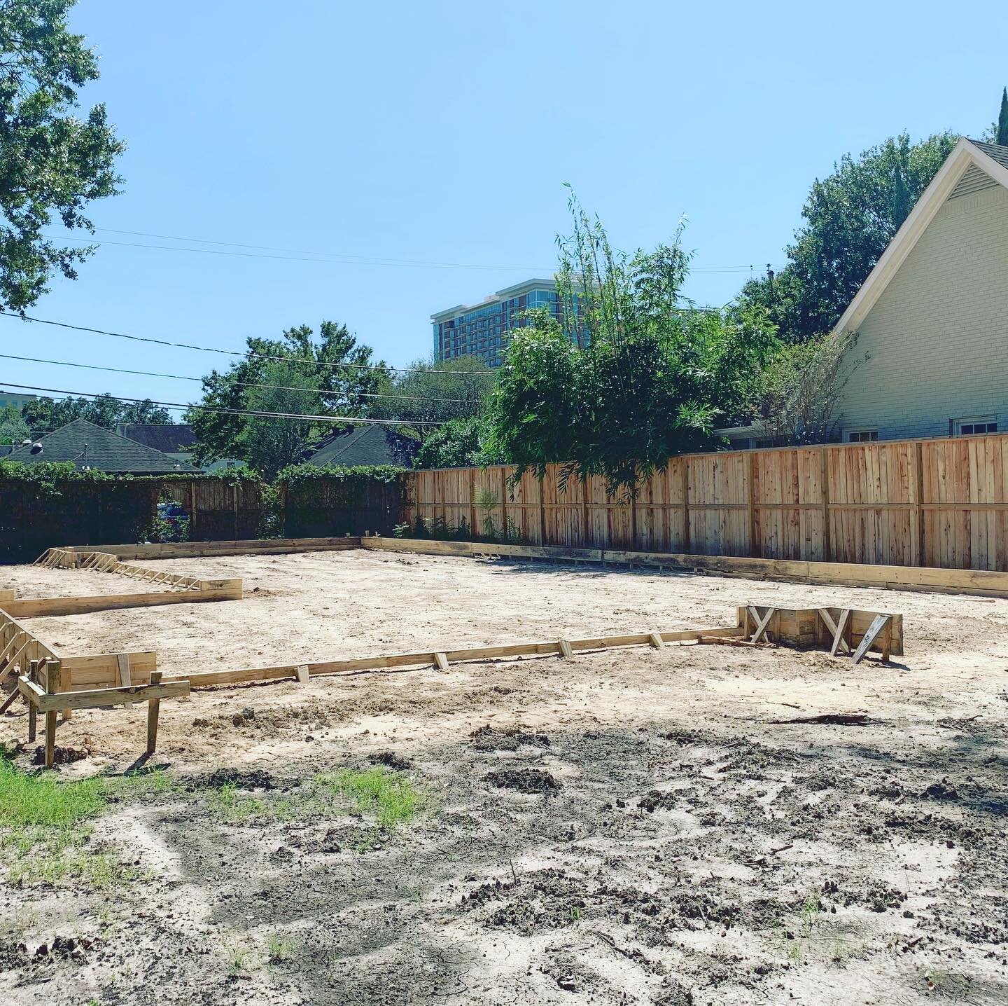 Annnnnnnd, next! Permitted and prepping site in this amazing Houston weather! We are very excited to get our newest custom home out of the ground for our client!