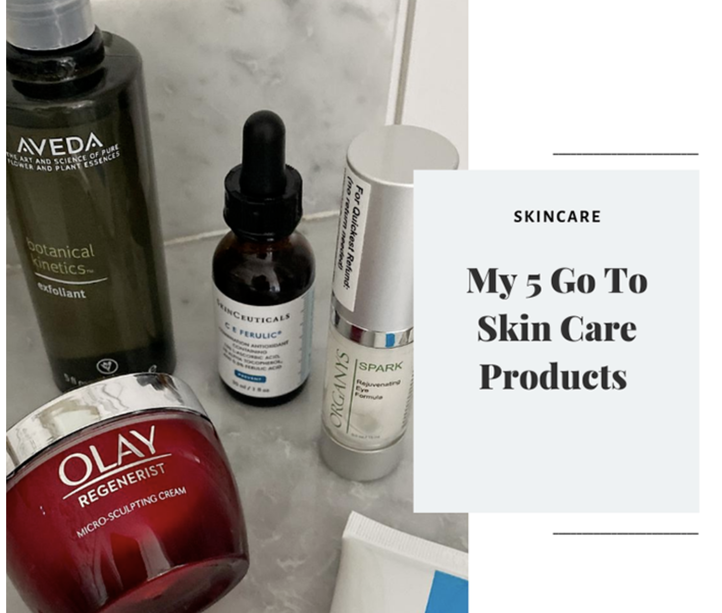 MY 5 DAILY SKIN CARE PRODUCTS 