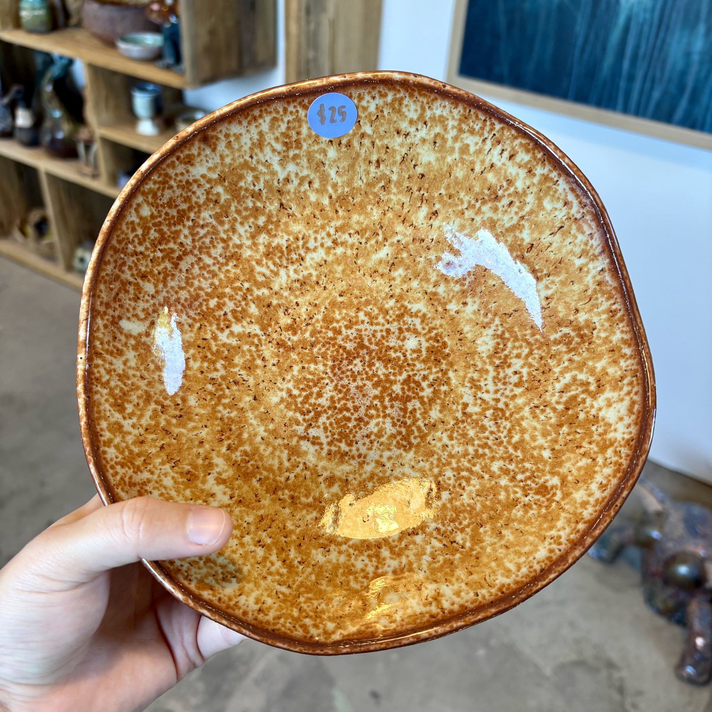 Speckled Asymmetric Bowl