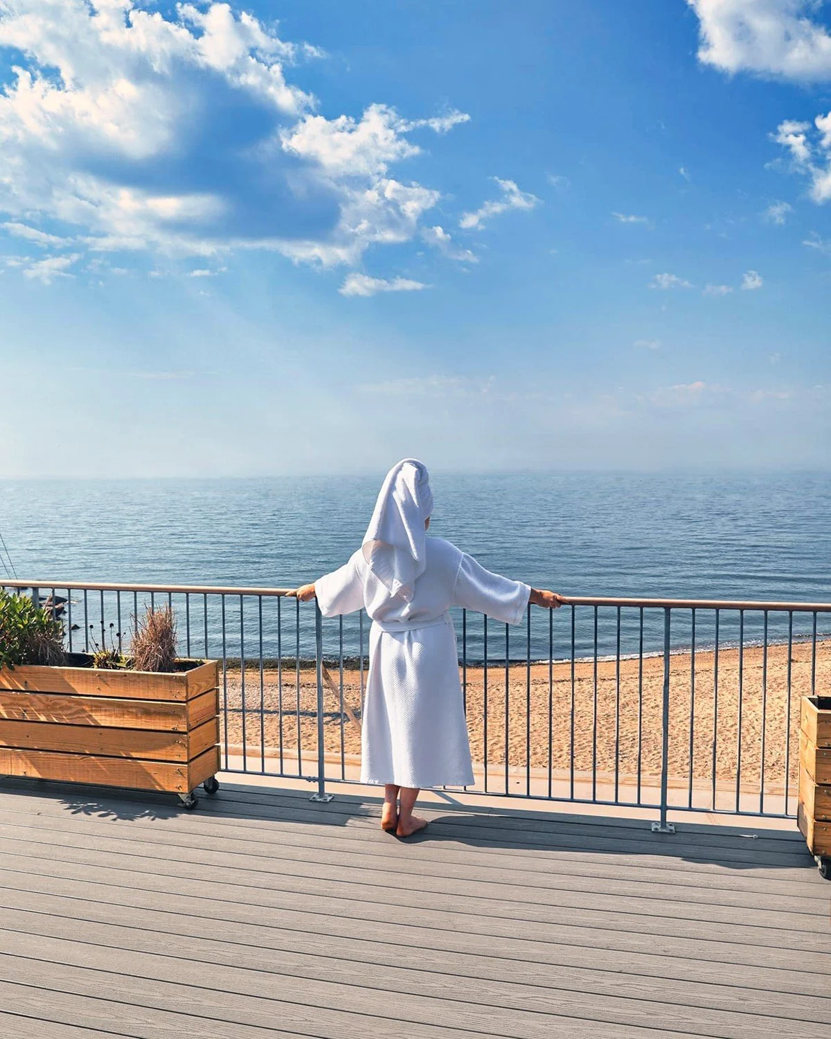A quiet moment by the water at The Surfside Hotel