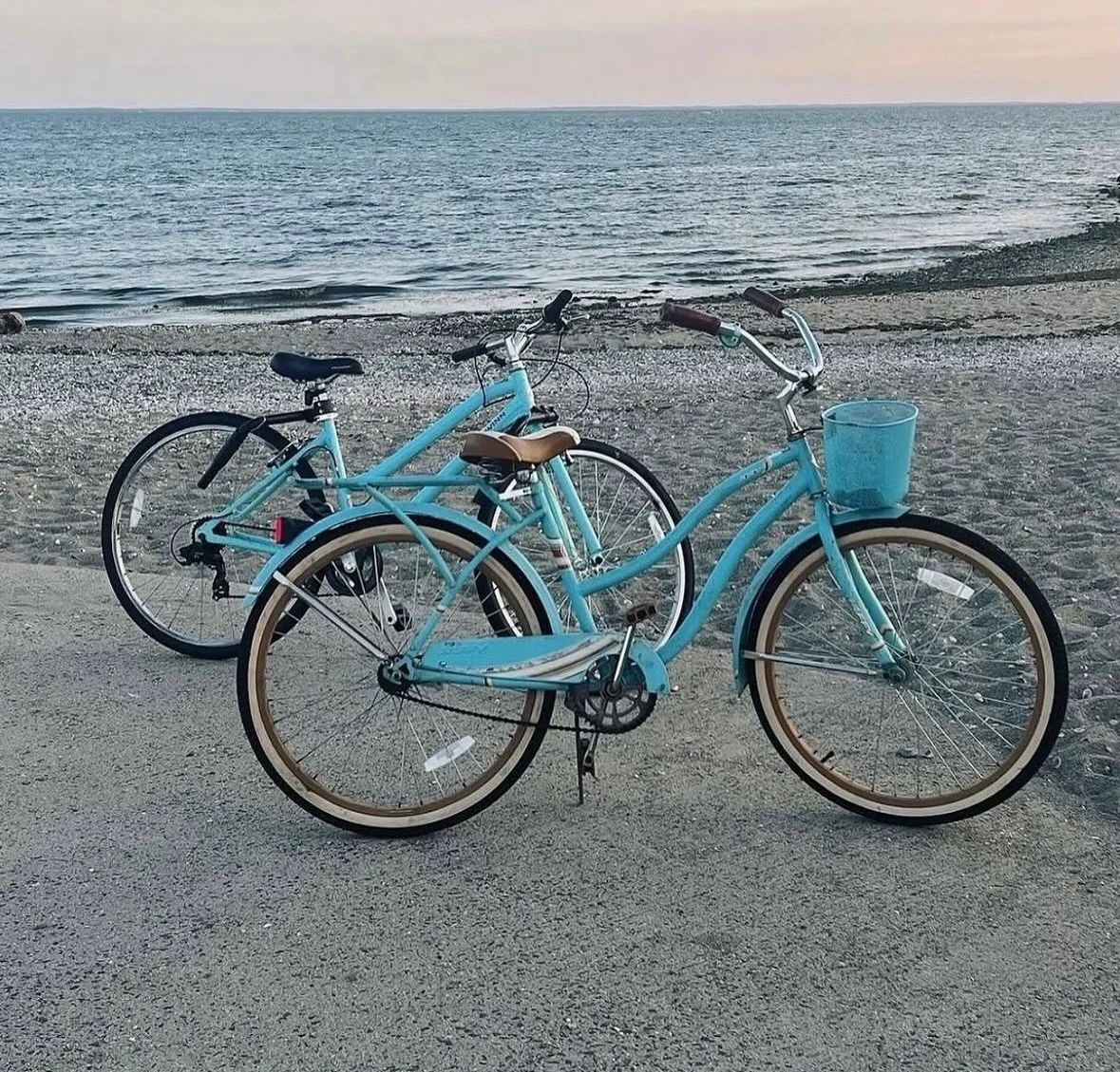 Taking in the beach views.