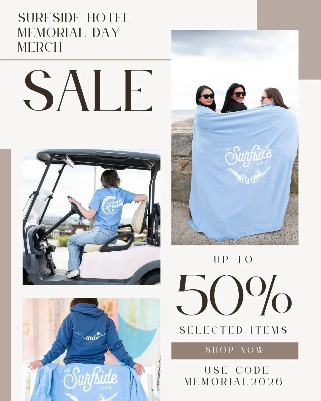 Just in time for Memorial Day Weekend all Surfside Hoodies. T-shirts, blankets, and related merch is on sale. Shop online use code MEMORIAL2026 https://www.thesurfside.com/thelifeguardstand