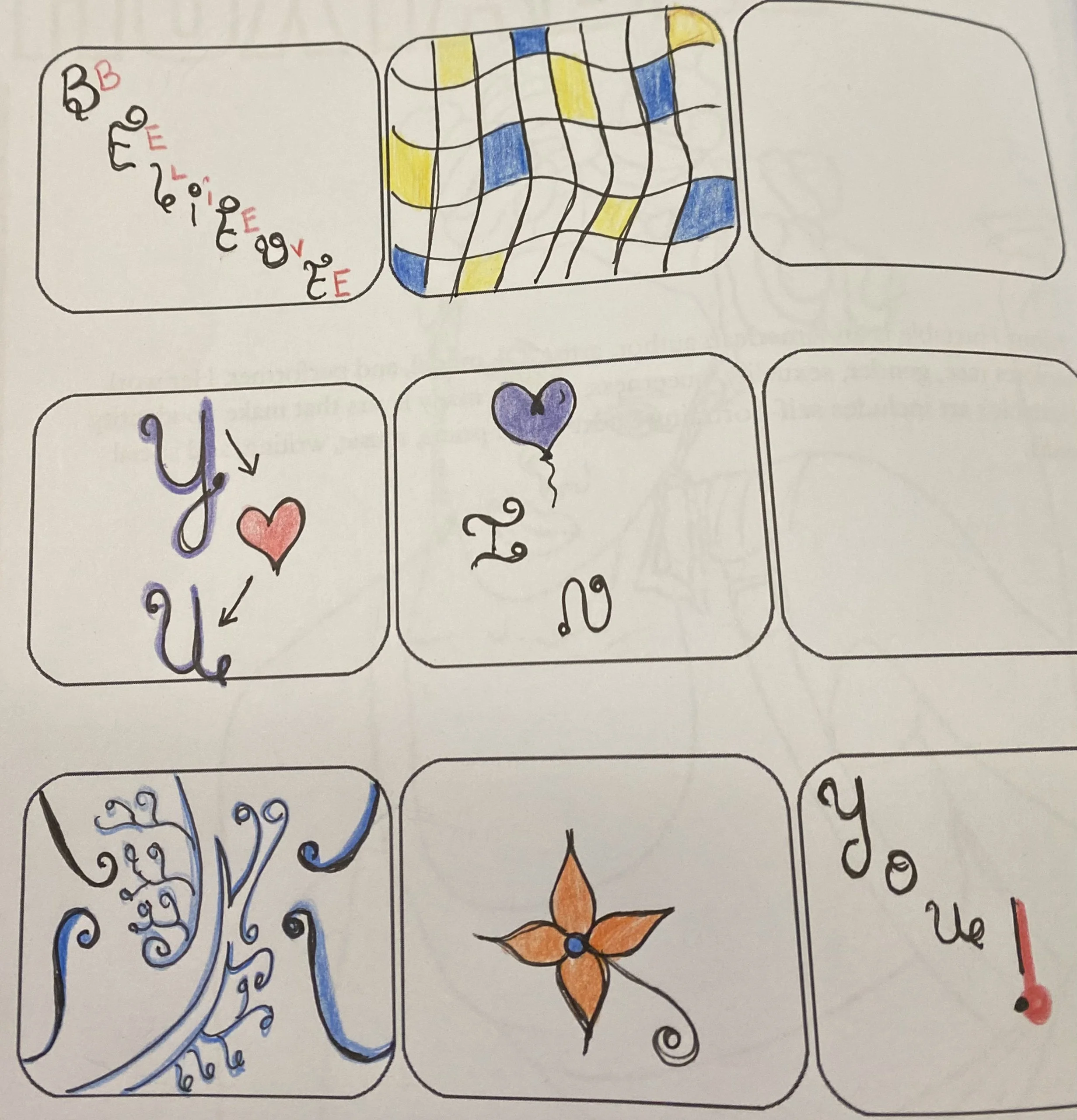 Believe in You! Juliana Huxtable uses all the arts to express herself and is known for her Do-It-Yourself magnet and posters. On this page, create a magnet and/ or poster design to express an idea that is really important to you that you want communi