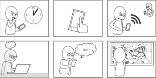 Carrie Mae Weems tells photographic stories that often use herself as a central character. Create a story you want to tell about yourself by sketching out this storyboard.