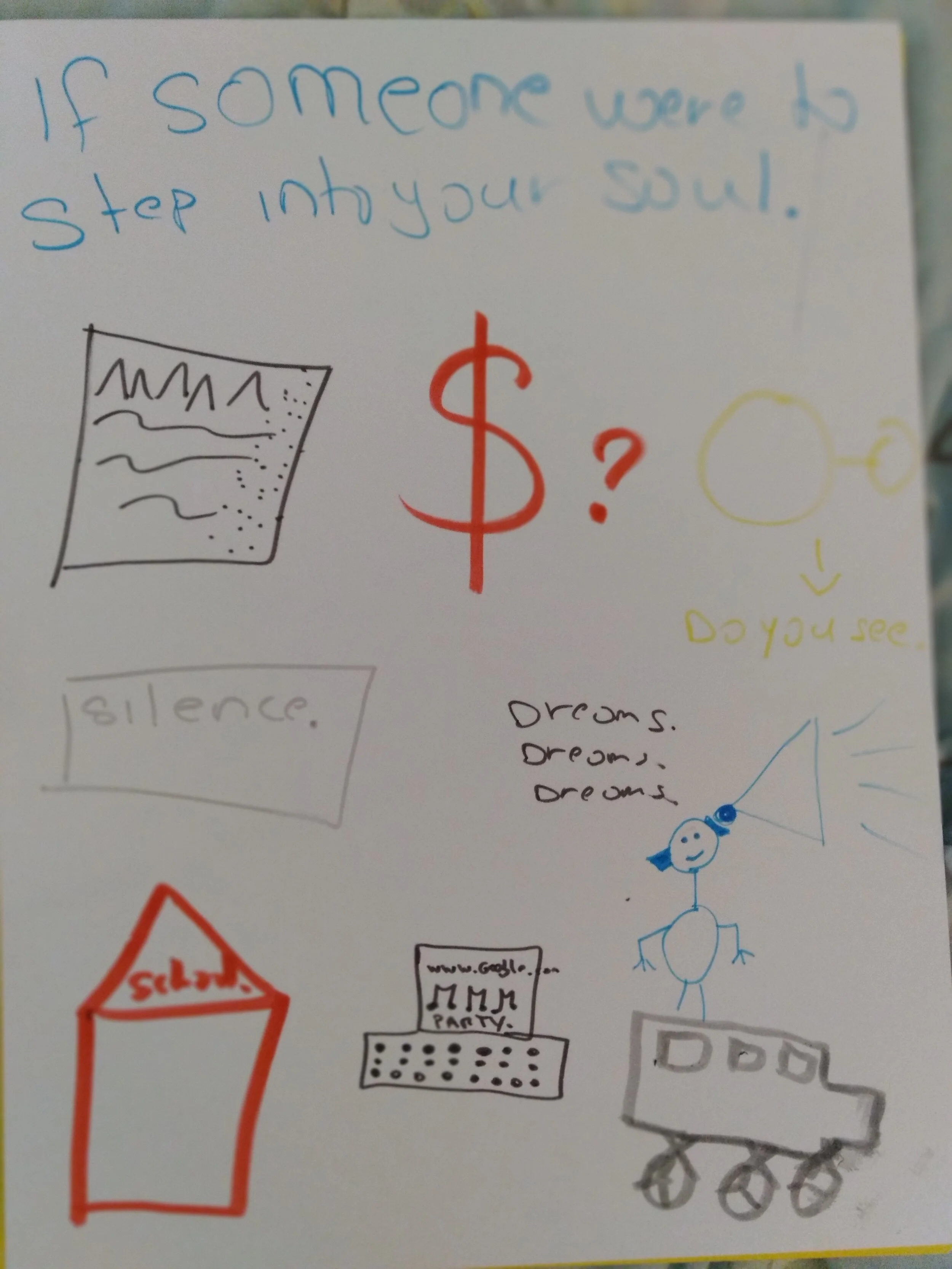 Create a flyer/poster advertising our unconventional online installation that could be shared with someone, such as a family member, friends, or a community member like your local bodega or leaving it in your building lobby. The installation title is