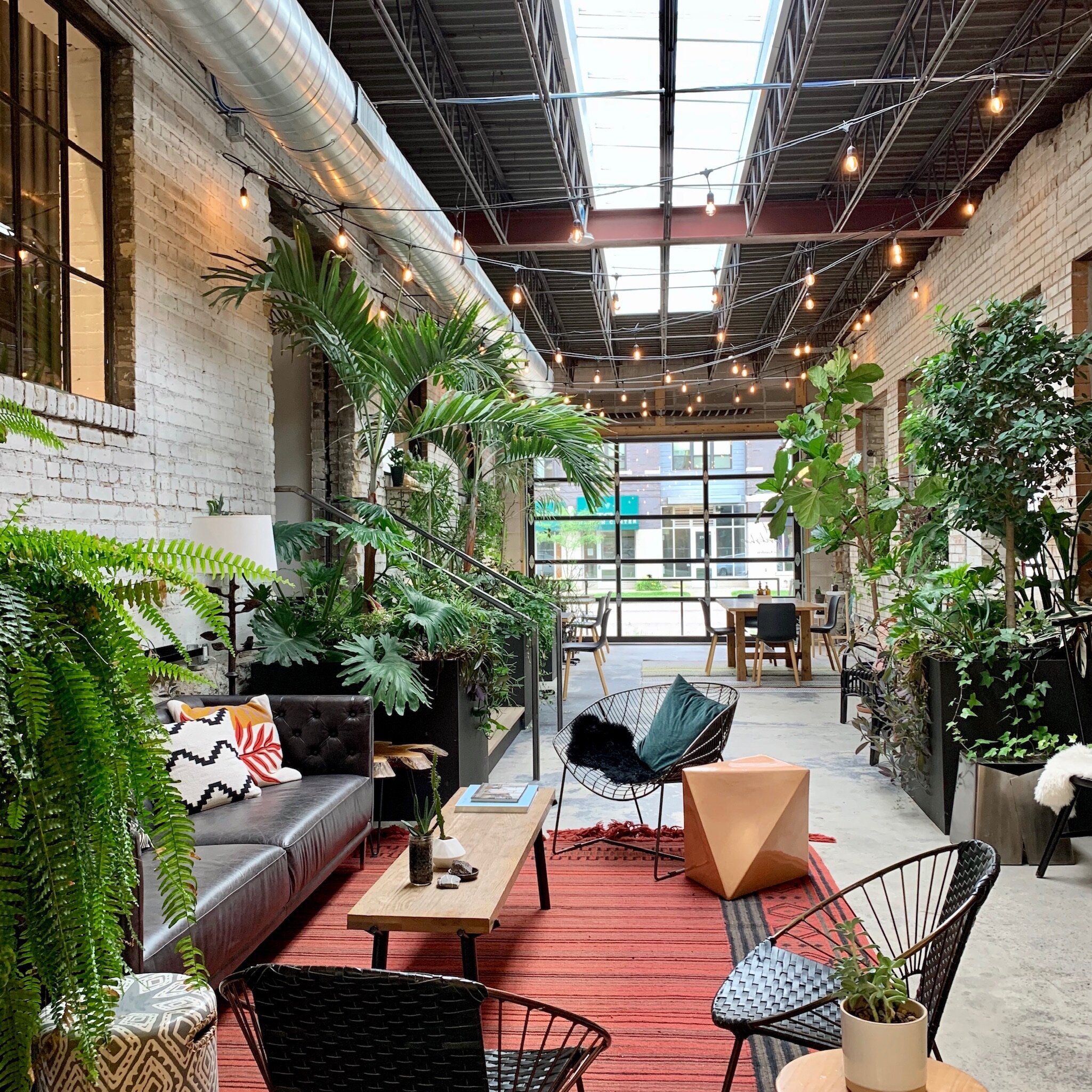 lounge space in the Interior Garden