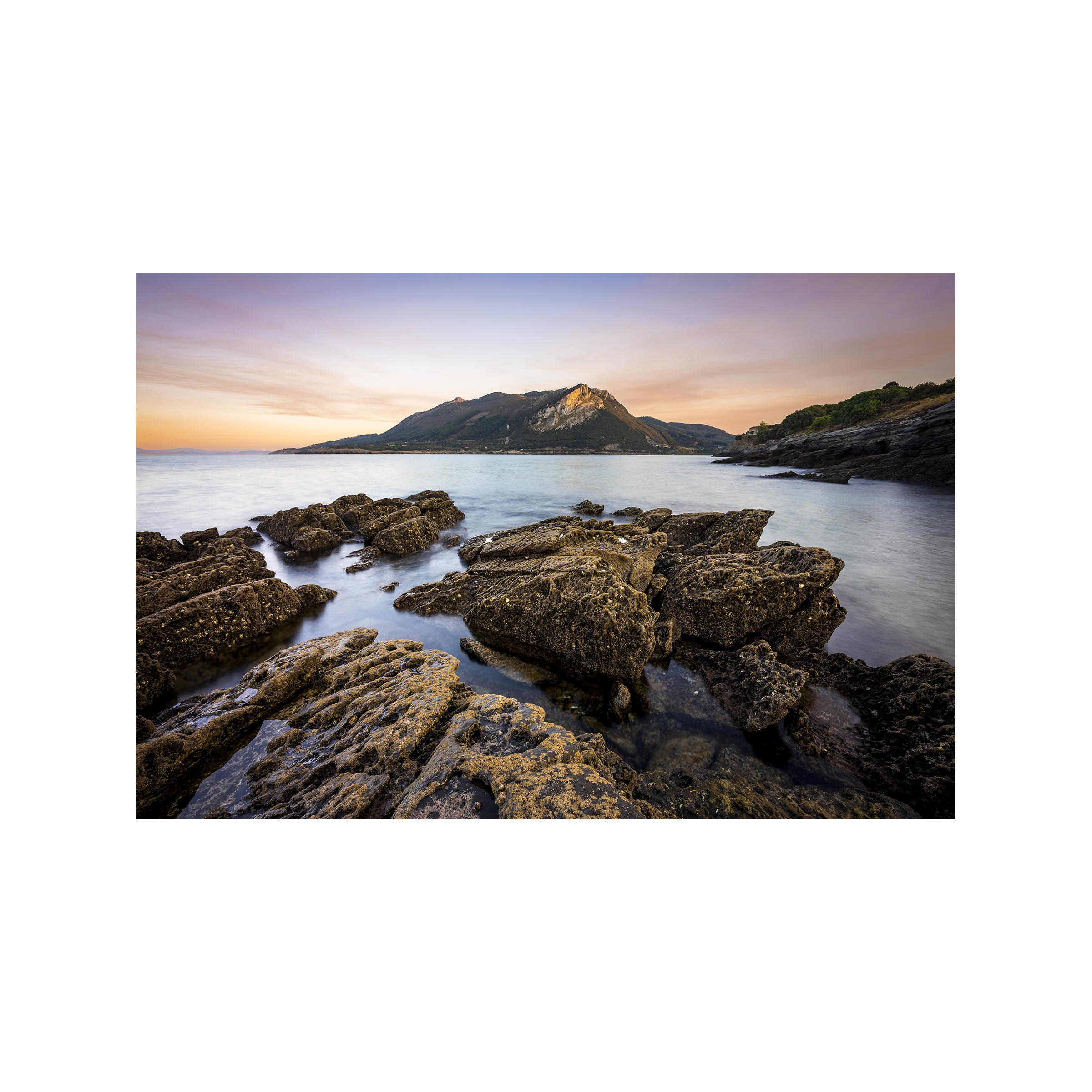 Sunset in Cantabria, Spain along the Atlantic Ocean