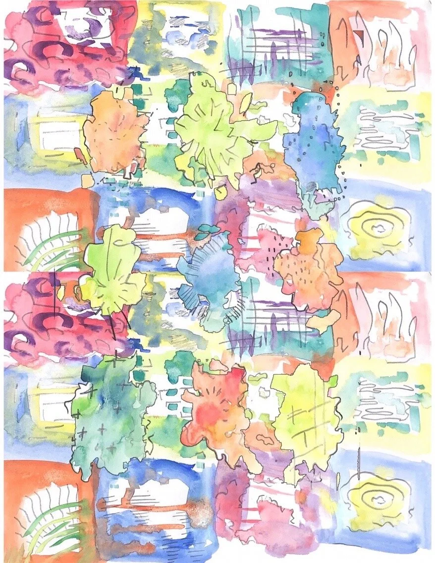 Watercolor Overlay Textile