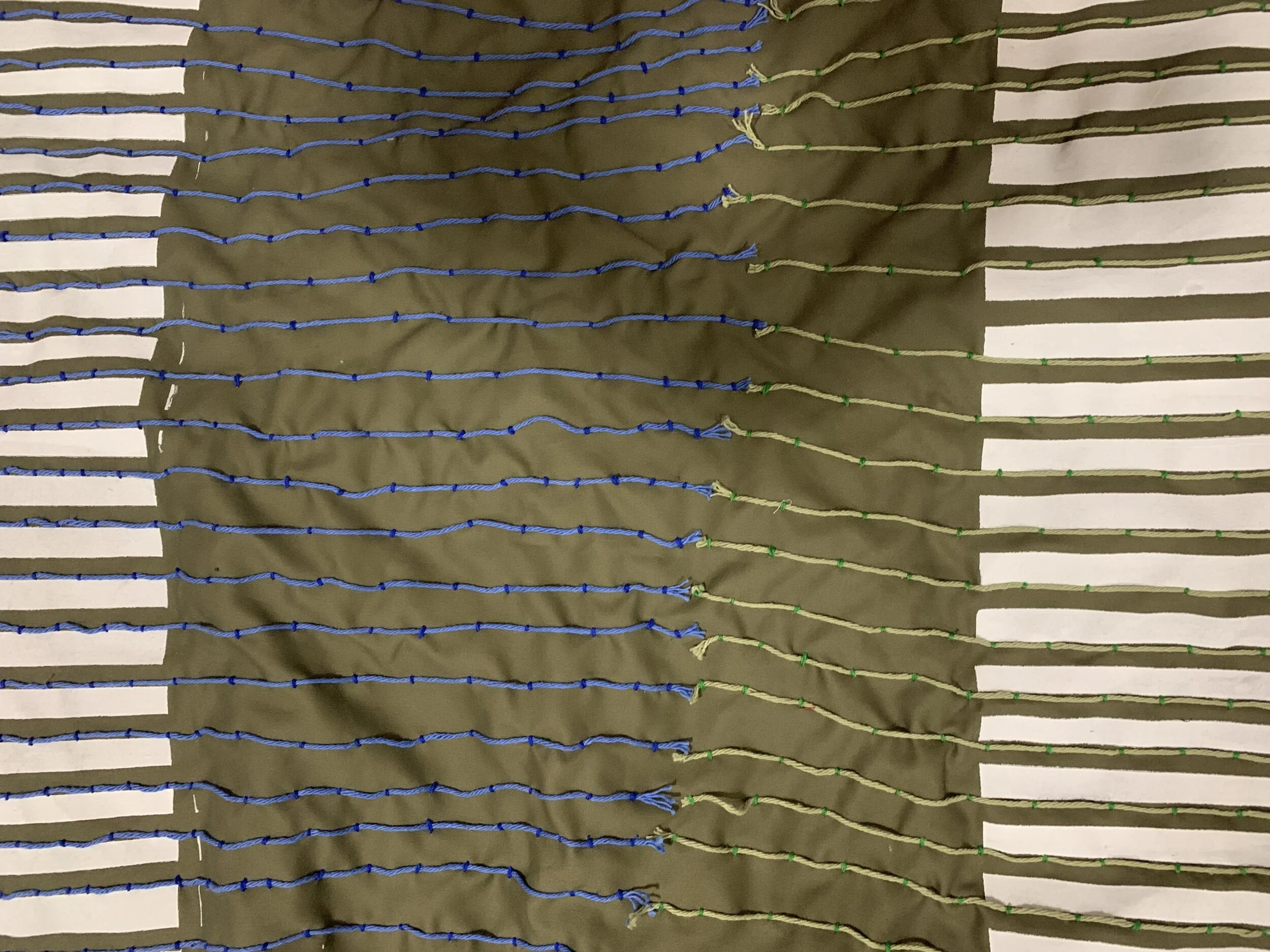 Embroidered + Screen Printed Cotton