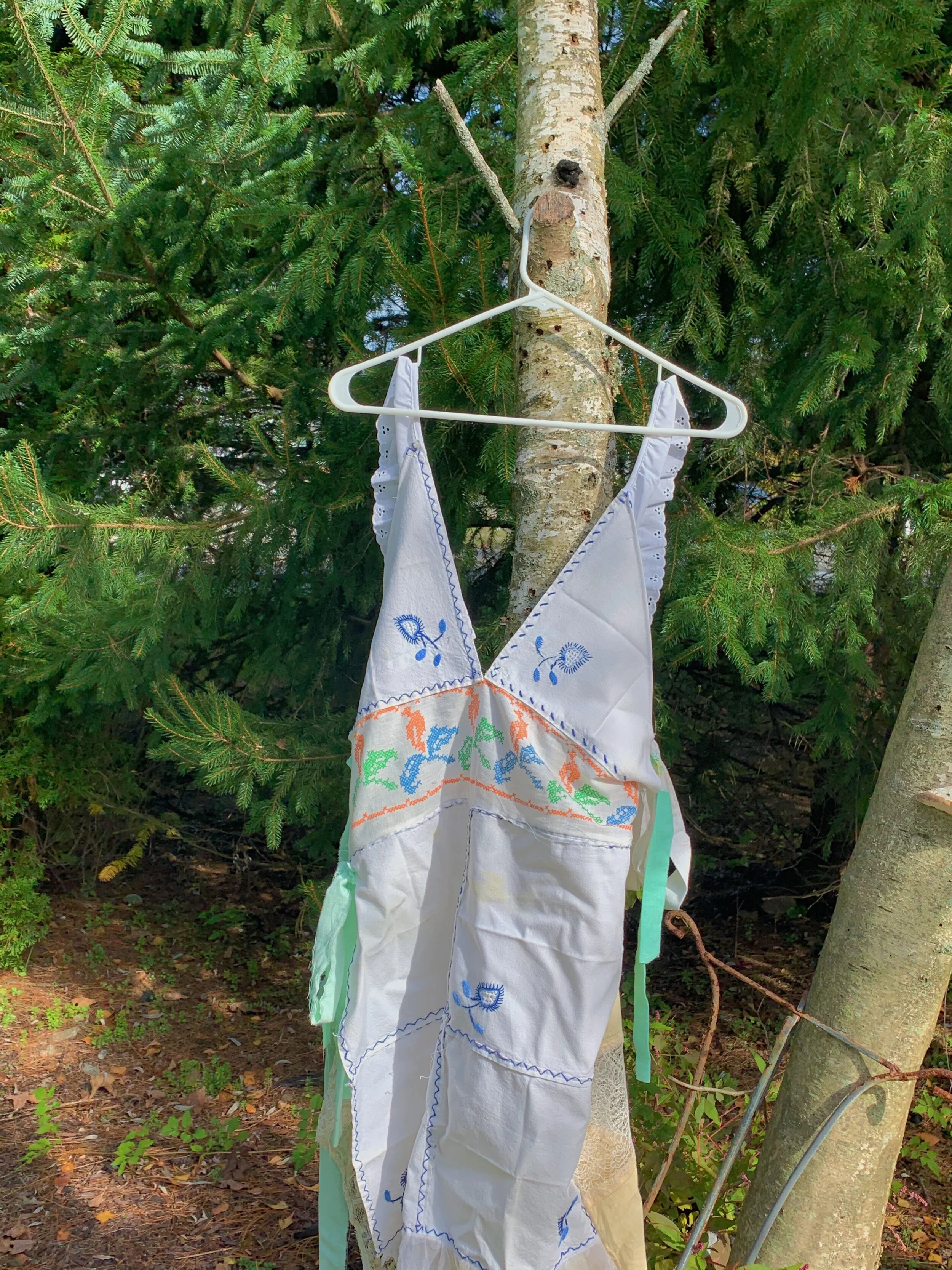 Dress made from Vintage Linens+Napkins 2020