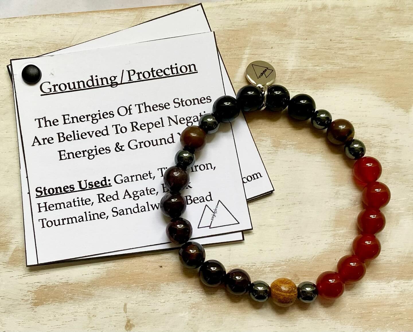 Who doesn&rsquo;t need some grounding on a Monday? 😉 DM me to get your bracelet! 💎 #smallbusiness #groundingenergy #garnet #hematite #redagate #blacktourmaline #sandalwood