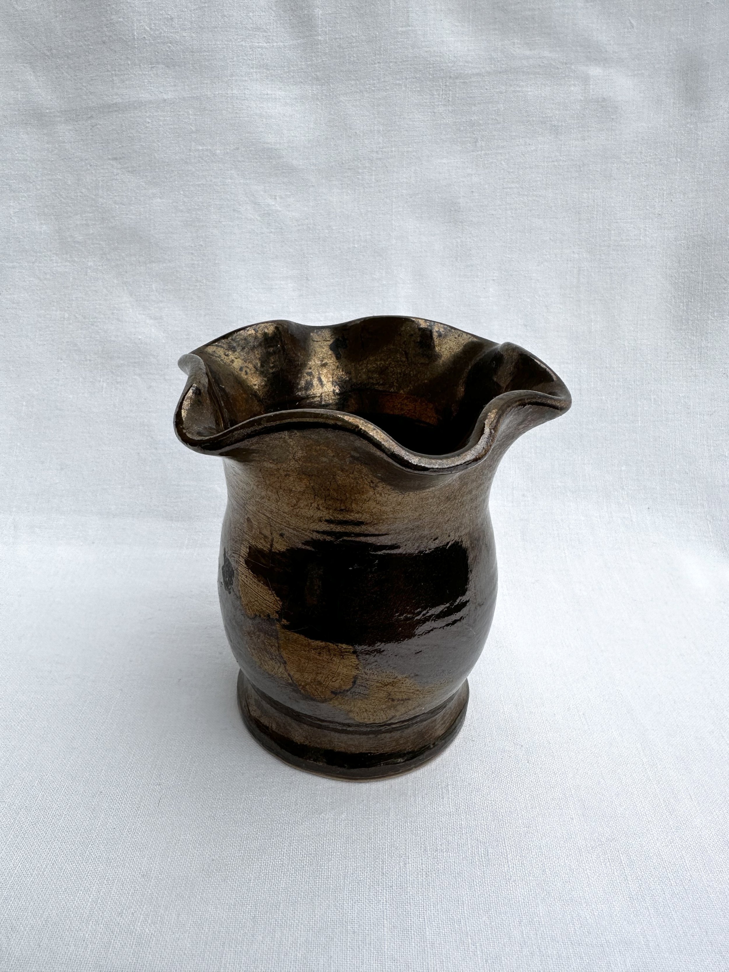 Metallic Wave Vase
