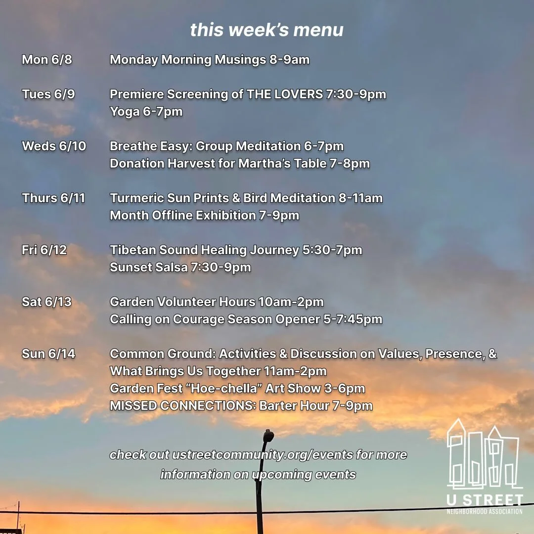 **UPDATE: Sunset Salsa is canceled due to weather, Barter Hour postponed to next week // A beautiful week lies ahead 🌞🥬🥀