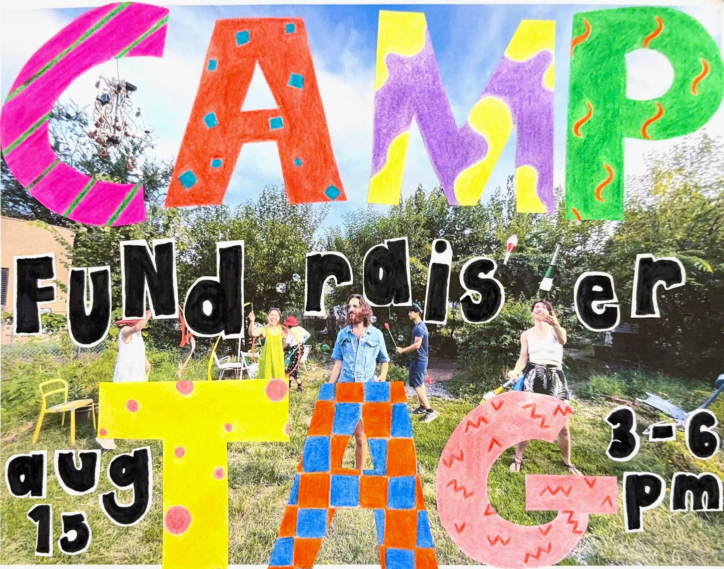Relive the magic and whimsy of summer camp at the Camp TAG FUNdraiser on Saturday, August 15! We&rsquo;ll break out the water guns, make crafts and s&rsquo;mores, play our favorite field games, sing the camp classics, and more 🏕️💧🎯🍫☀️

Sliding sc
