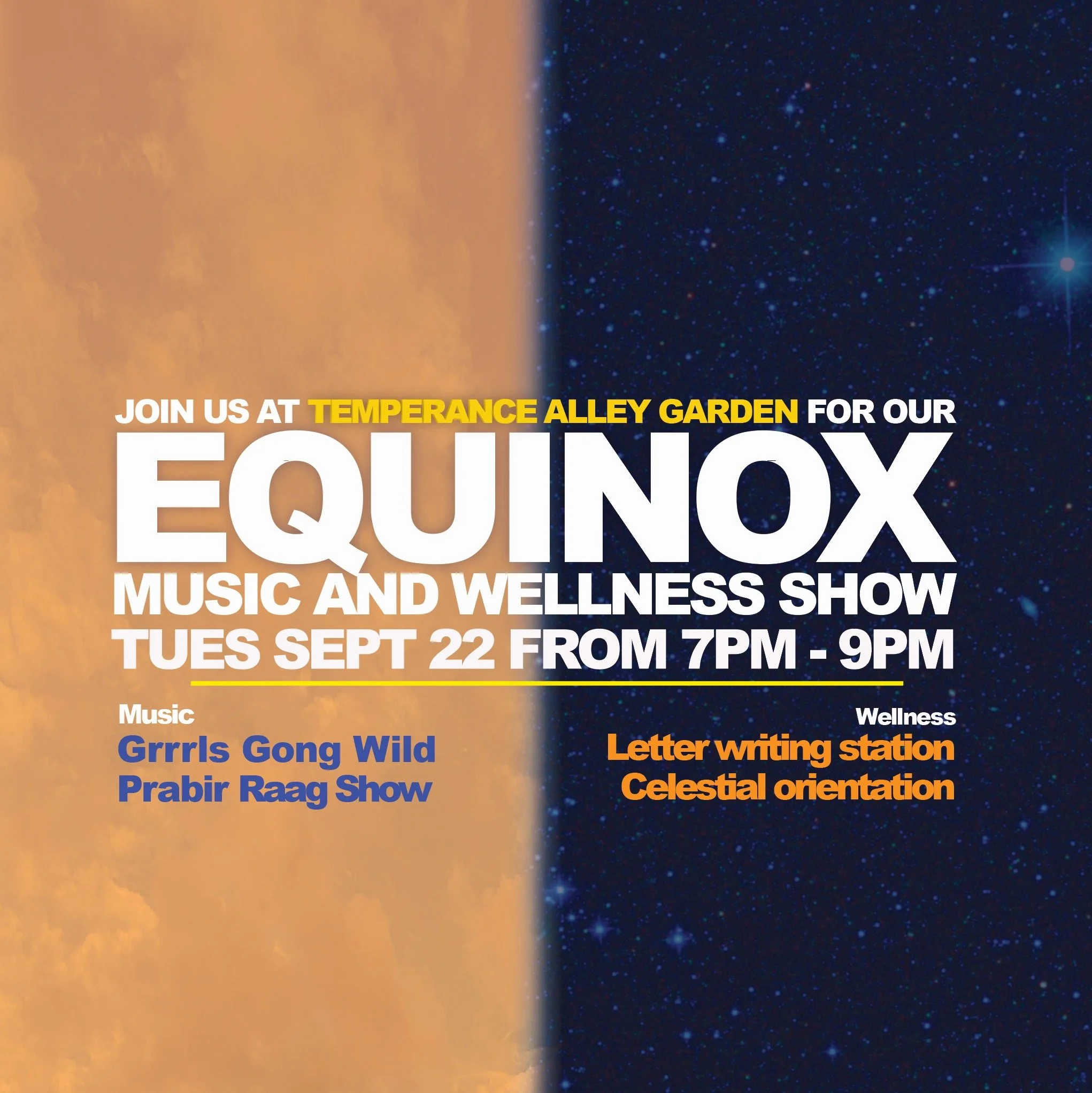 CANCELLED 🌧️ Equinox in the Garden: Raag &amp; Gong