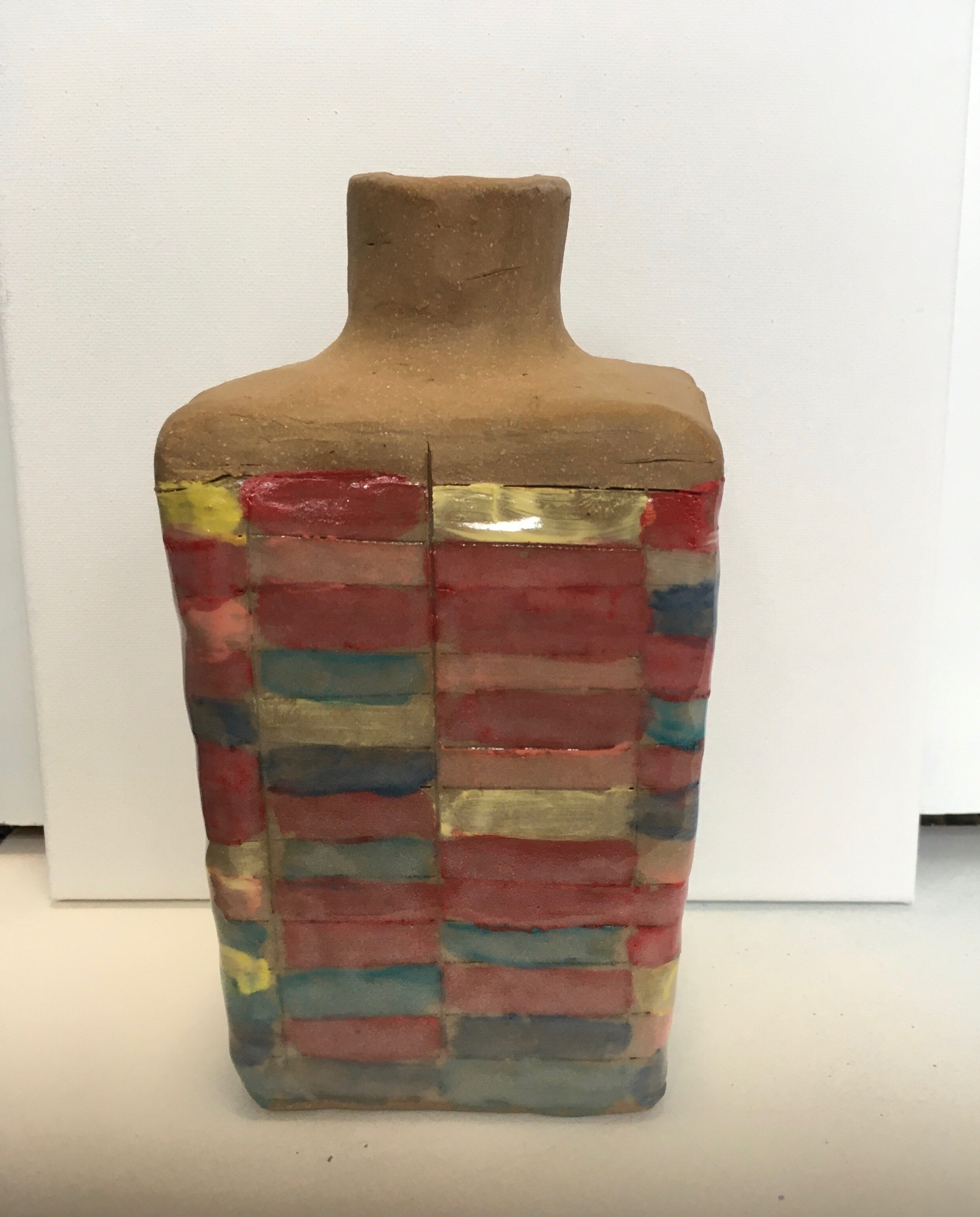 Multi colored paneled bottle