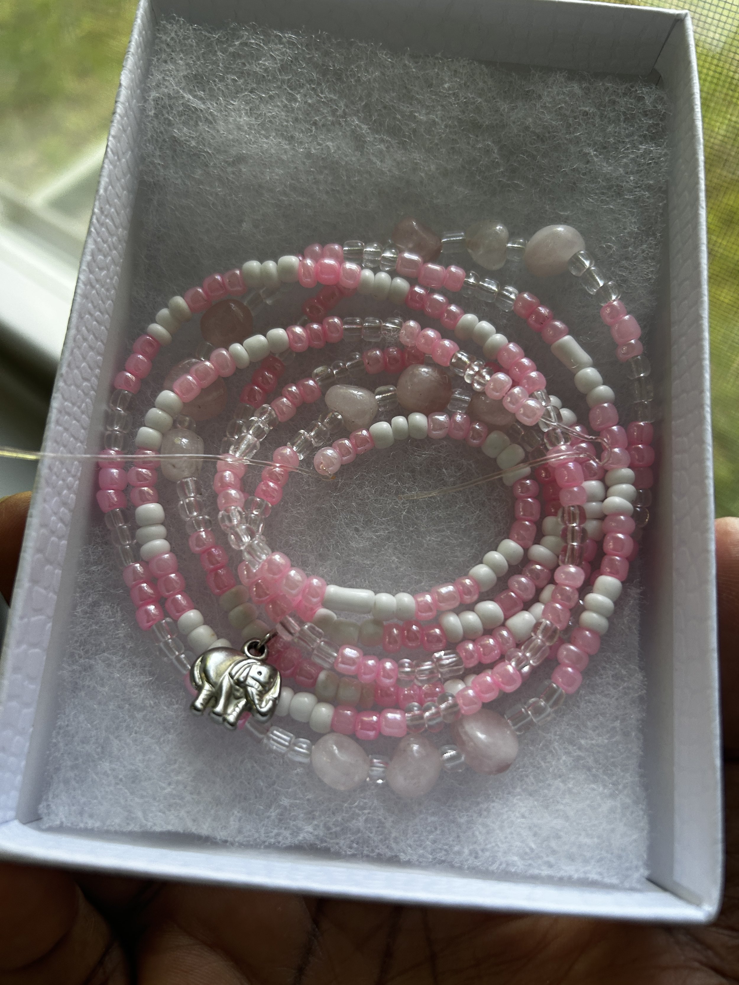 Sacred Love Waist Beads (Rose Quartz)