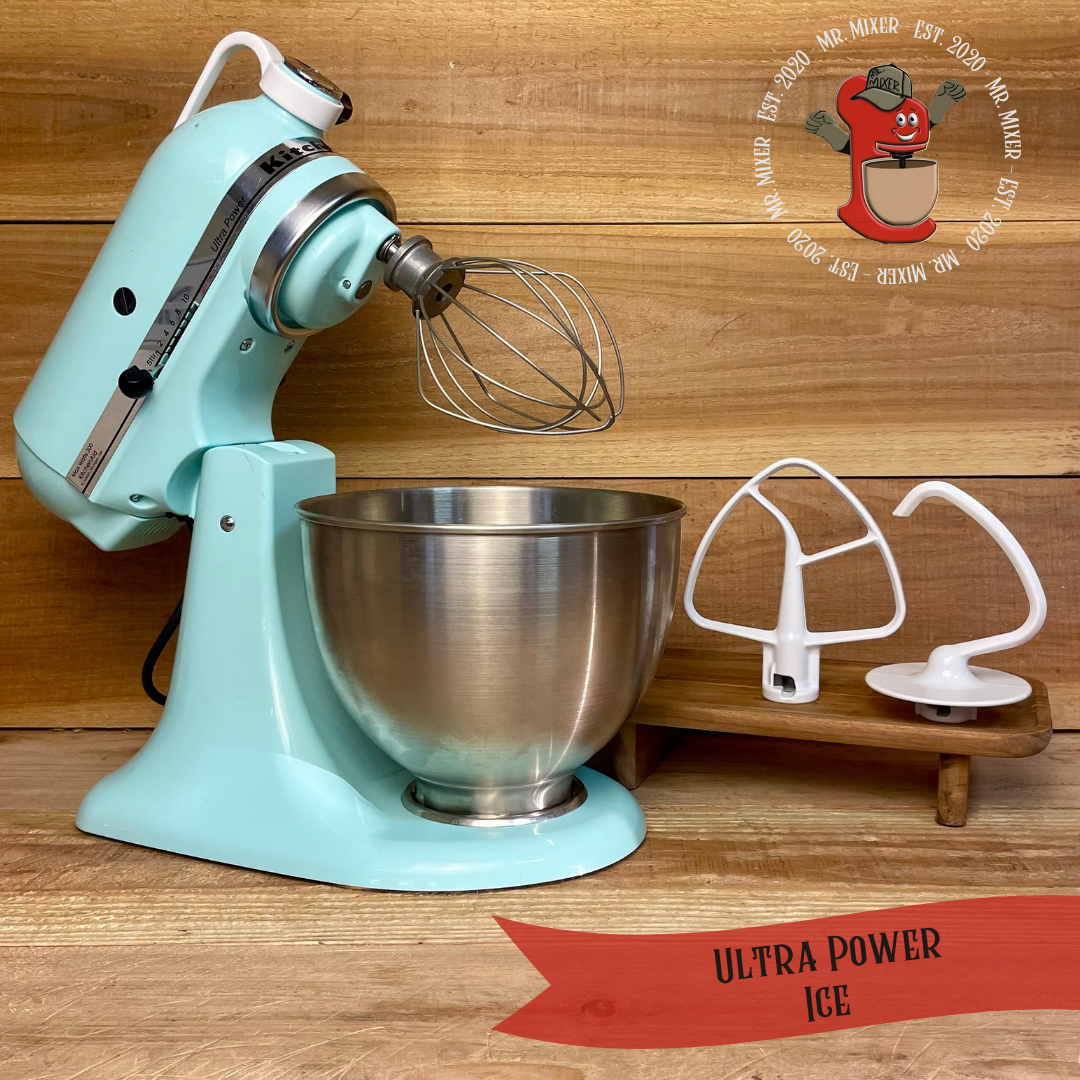 Mr. Mixer Upgraded KitchenAid Ultra Power (KSM95IC) Ice 4.5 Quart With Coated Attachments #492