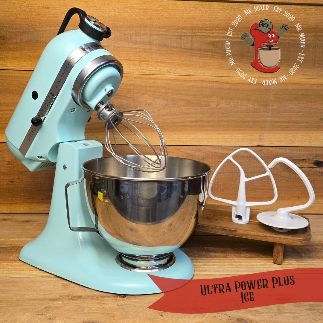 Mr. Mixer Upgraded KitchenAid Ultra Power Plus (KSM96IC) 4.5 Quart Ice With Coated Attachments #435