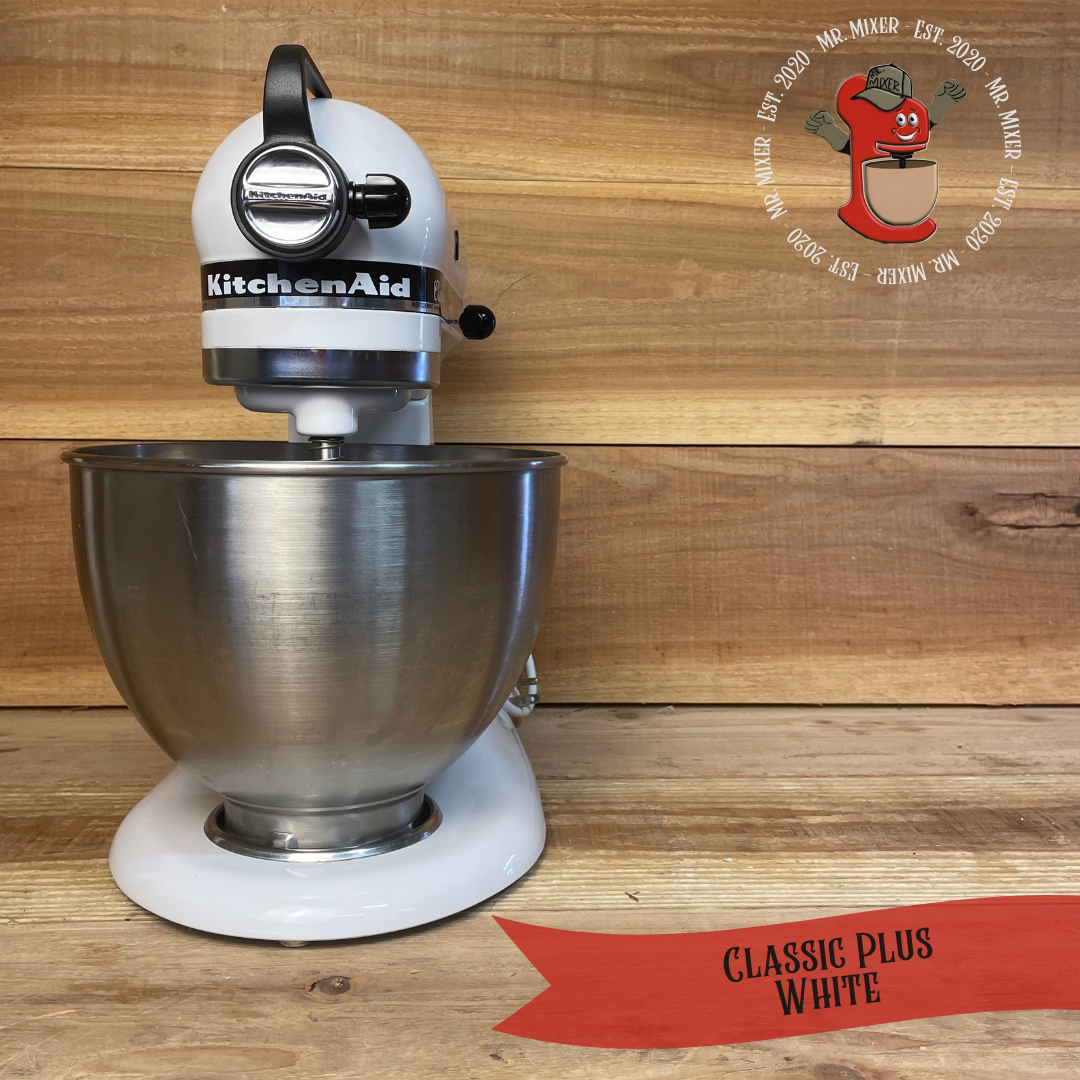 Mr. Mixer Upgraded KitchenAid Classic Plus (KSM75WH) 4.5 Quart
