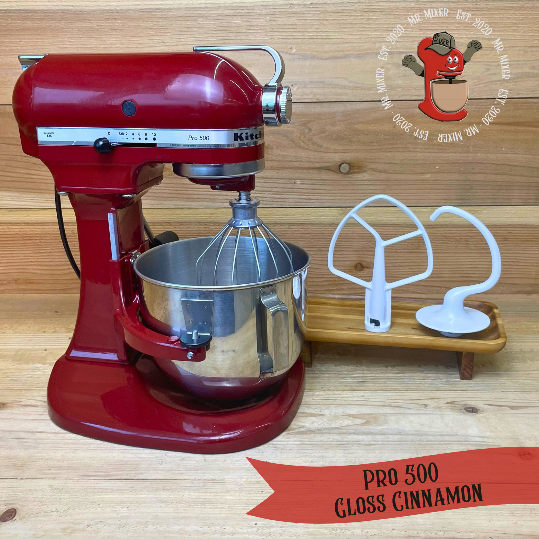 Mr. Mixer Upgraded KitchenAid Pro 500 (KSM500QGC) 5 Quart Gloss Cinnamon With Coated Attachments #752