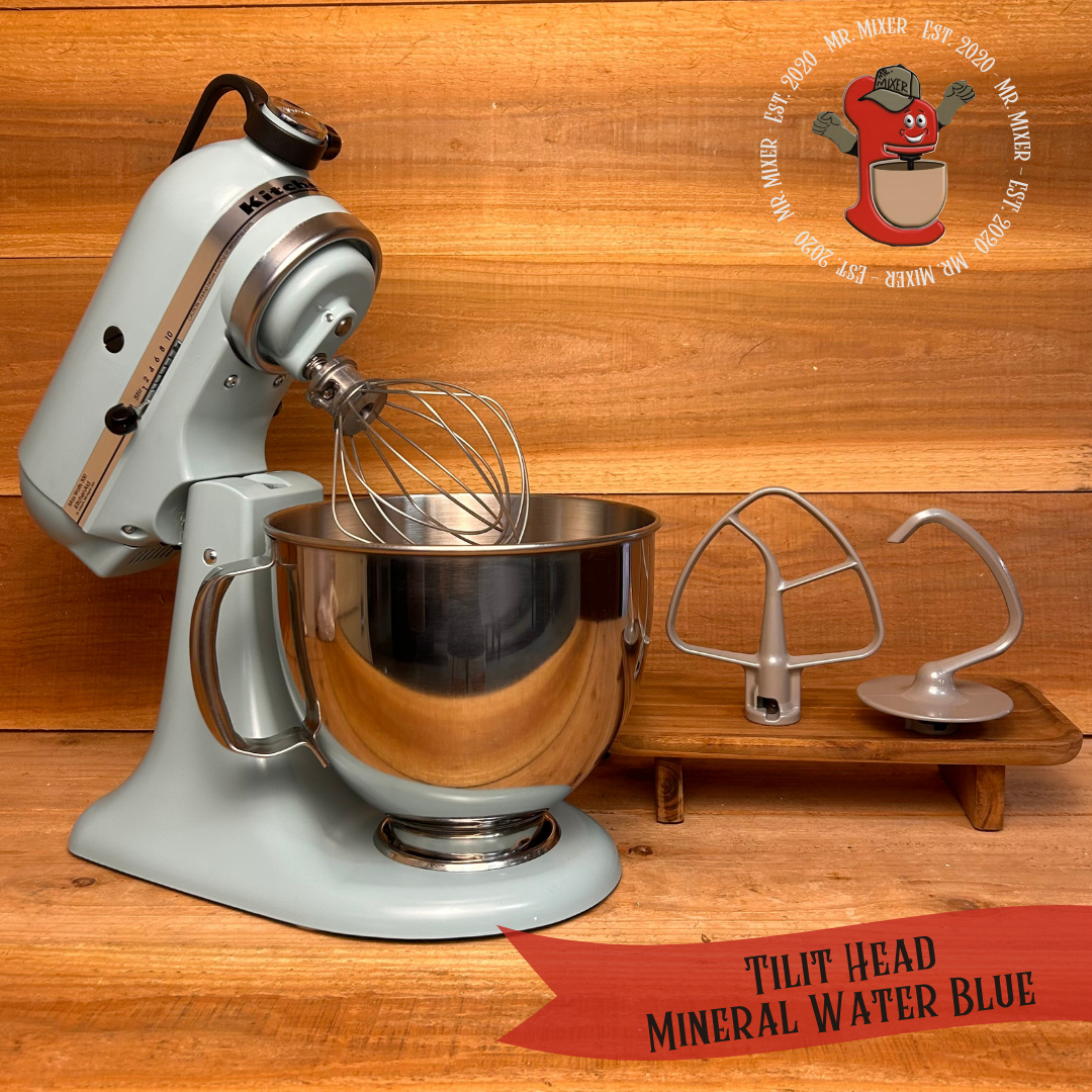 Mr. Mixer Upgraded KitchenAid Tilt Head (KSM97MI) 4.5 Quart Mineral Water Blue With Coated Attachments #237