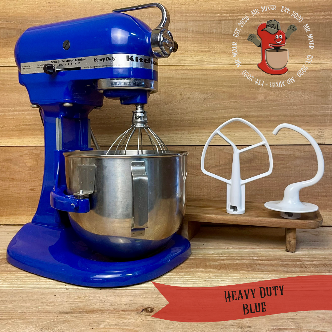 Mr. Mixer Upgraded KitchenAid Heavy Duty (KSM5DAB) 5 Quart Blue With Coated Attachments #488