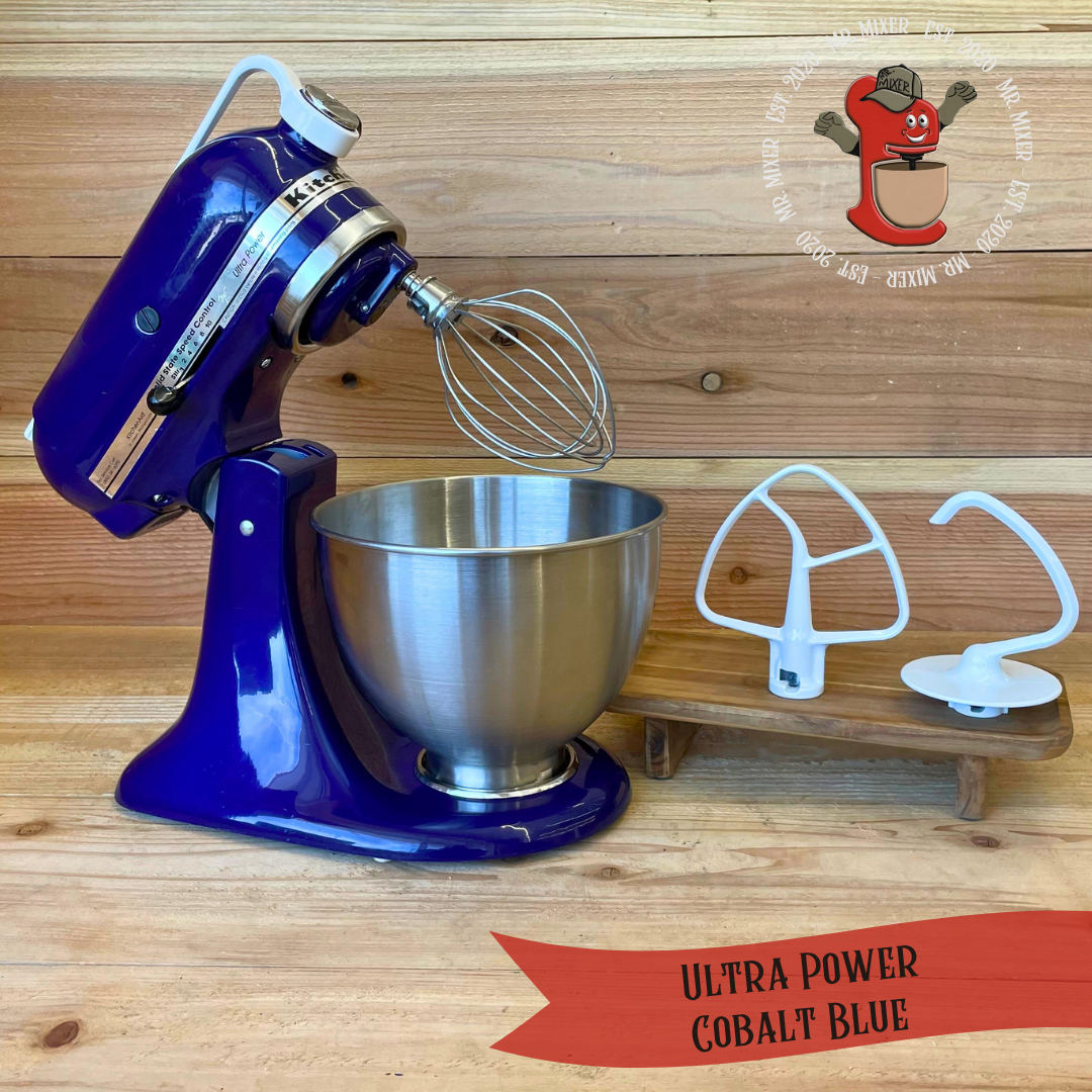 Mr. Mixer Upgraded KitchenAid Ultra Power  4.5 Quart Cobalt Blue With Coated Attachments #631