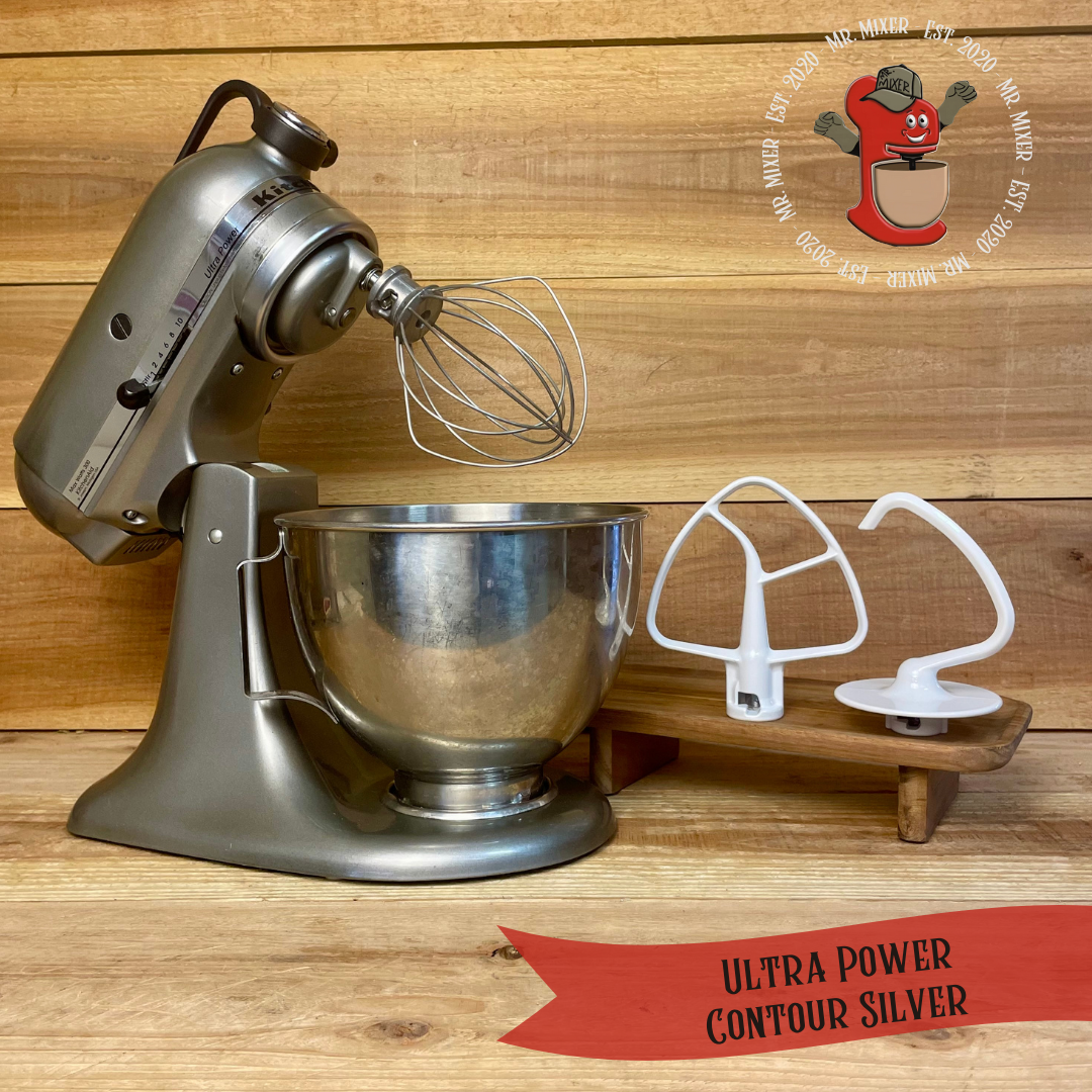Mr. Mixer Upgraded KitchenAid Ultra Power (KSM95CU0) 4.5 Quart Contour Silver With Coated Attachments #478